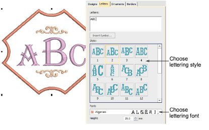 Controlled Lettering System